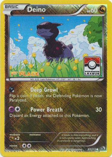 Legendary Treasures Deino [1st-Place-League] Pokémon card